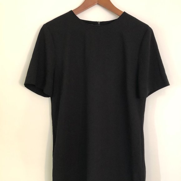 Zara - Mini Black T-Shirt Dress with Tassels - Picture 3 of 4